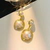 Square Pearl Drop Earrings
