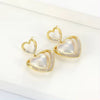 Pure White Pearl Heart Earrings