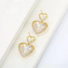 Pure White Pearl Heart Earrings