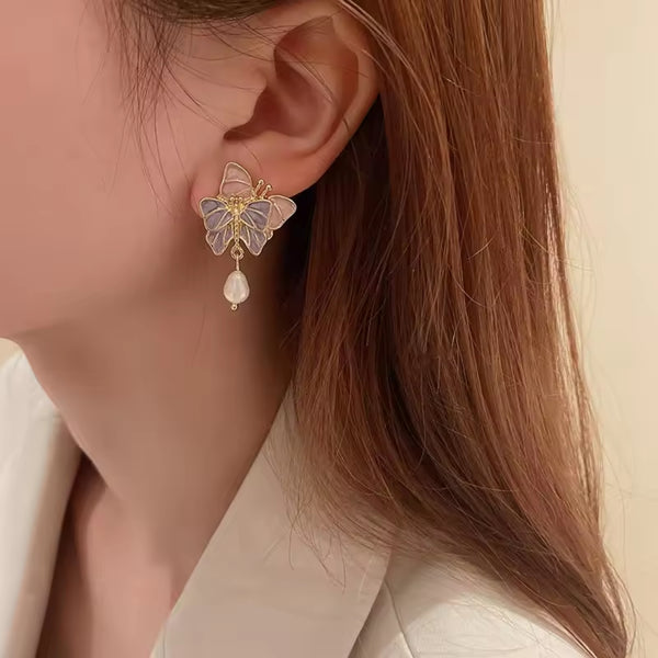 Twin Butterfly Stud Earrings