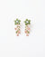 Green FloralEnamel Dangler Earrings