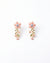Pink Floral Enamel Dangler Earrings