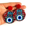 Evil Eye Ear Drops Earrings