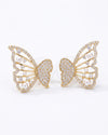 Radiant Crystal Butterfly Stud Earrings