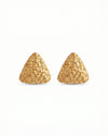 Golden Plated Triangle Studs Earrings