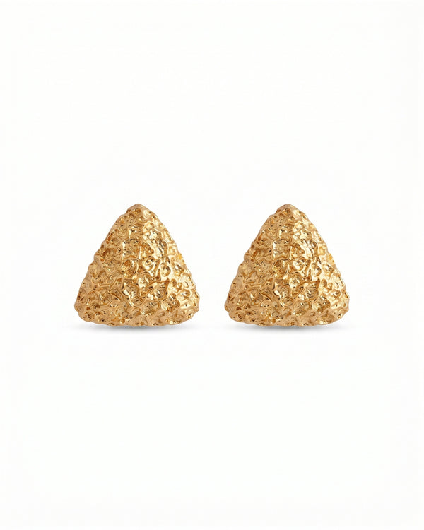 Golden Plated Triangle Studs Earrings