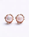 Bold Big Pearl Rosegold Stud Earrings