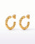 Gold Plated Uneven Open Half Round Hoop Earrings