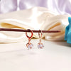 Zirconia Hoop Earrings Combo Set – Rose Gold Floral, Teardrop & Stud Hoops for Women