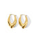 Golden Thick Long Hoops Earrings