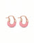 Pink Chic Beaded Hoop Earrings – Bold, Minimal & Lightweight