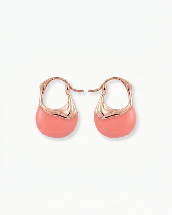 Blush Blossom Design Hoops