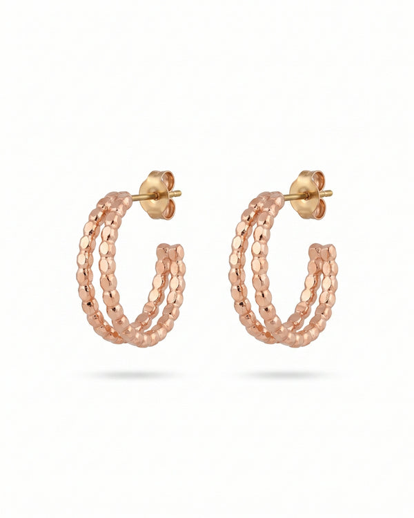 Rose Gold Elegant Hoop Earrings – Lightweight Daily Wear