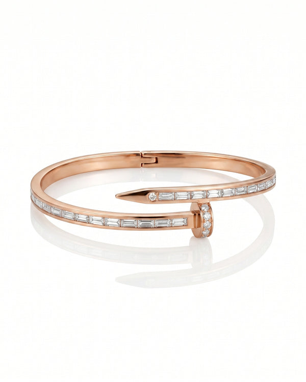 Golden Diamond Nail Design Bracelet