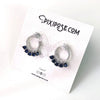 AD Flower Round Jhumka Blue
