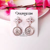 Monalisa Rosegold Flower Circle Earrings