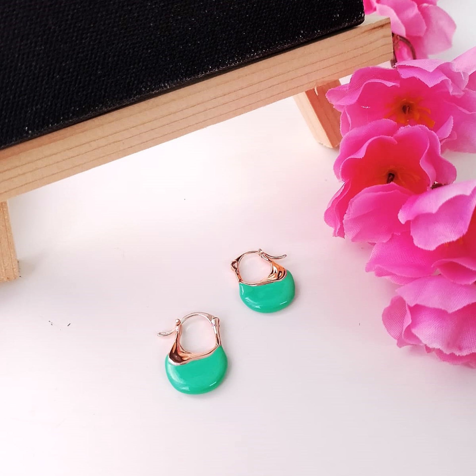 Verdant Elegance Hoops