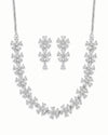 Radiant White AD Floral Necklace Set