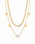 White Heart Double Layer Chain Necklace