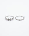 Minimal Silver Adjustable Dual Rings