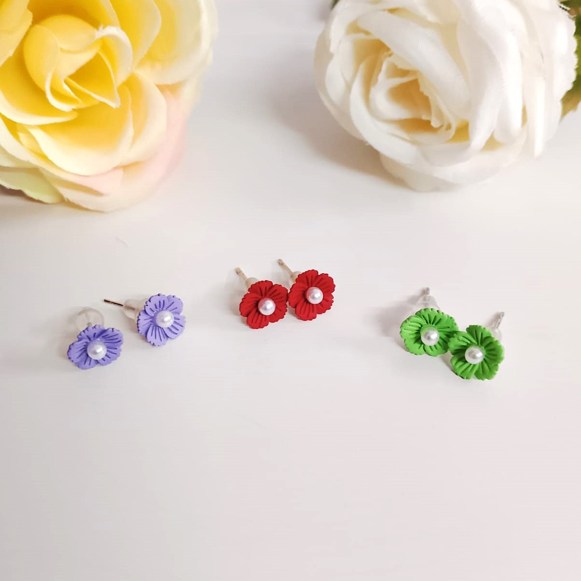 Rainbow Blossom Studs Combo Set