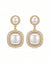 Square Pearl Drop Earrings