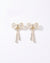 Elegant White Bow Drop Earrings