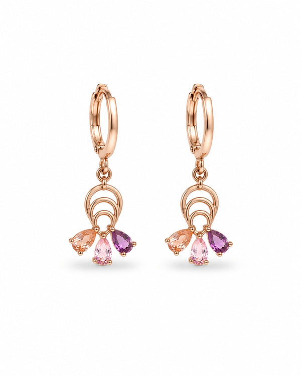 Triple Radiance Zirconia Hoops