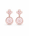 Monalisa Rosegold Flower Circle Earrings