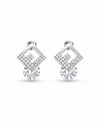 Silver Solitaire Diamond Crystal Studs