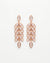Golden Crystal Leaf Dangler Earrings