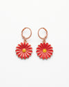 Radiant Red Sunflower Hoops