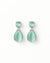 Mint Green AD Water Droplet Earrings