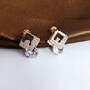 Rose Gold Crystal Diamond Studs