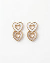Radiant Duo Heart Studs