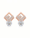 Rose Gold Crystal Diamond Studs