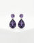 Sparkling Purple AD Water Droplets Earrings