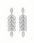 Silver Crystal Leaf Dangler Earrings