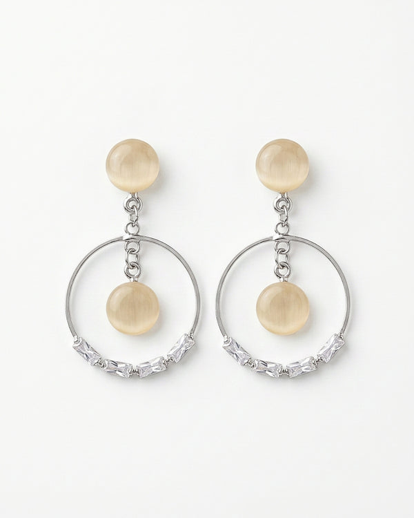 Radiant Monalisa Circle Earrings