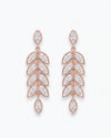 Rosegold Crystal Leaf Dangler Earrings