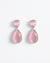 Sparkling Pink AD Water Droplets Earrings