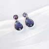Sparkling Purple AD Water Droplets Earrings