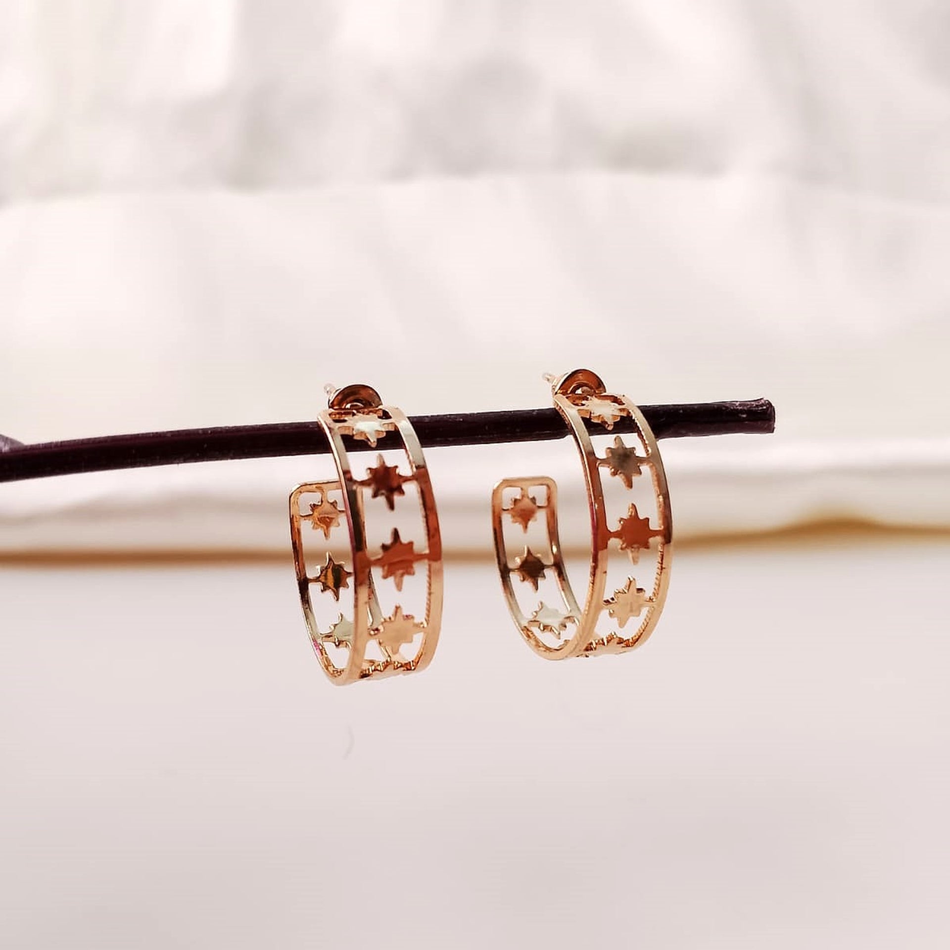 Celestial Glow Star Hoops