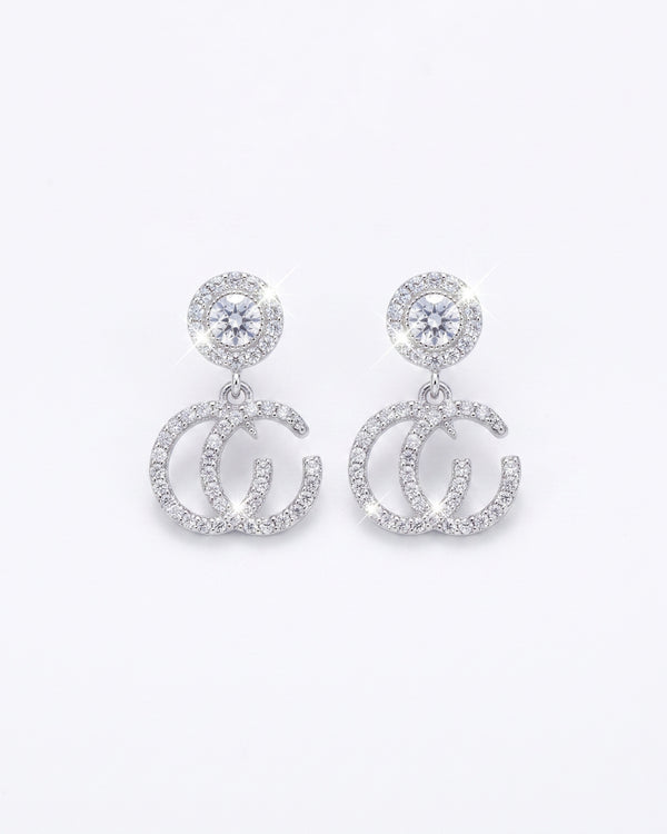 Luxury Crystal CC Earrings