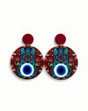 Evil Eye Ear Drops Earrings