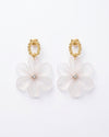 Snow White Flower Ear Drops