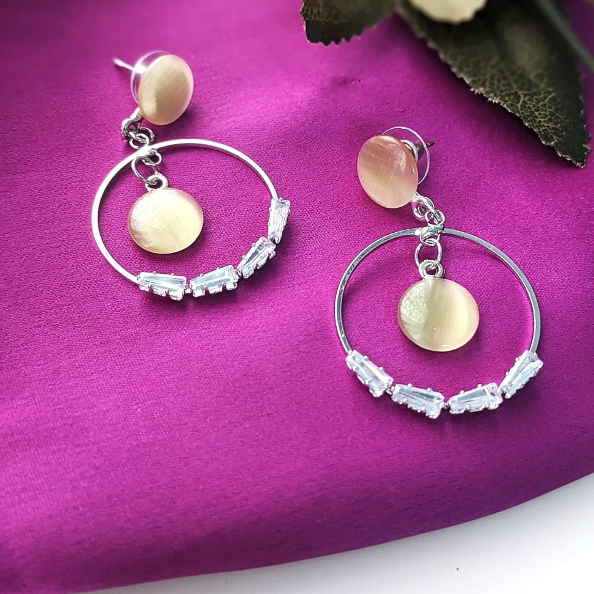 Radiant Monalisa Circle Earrings