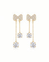 Dazzling Diamond Bow Drop Earrings