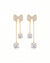 Dazzling Diamond Bow Drop Earrings