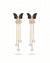 Graceful Butterfly Drop Pearl Earrings